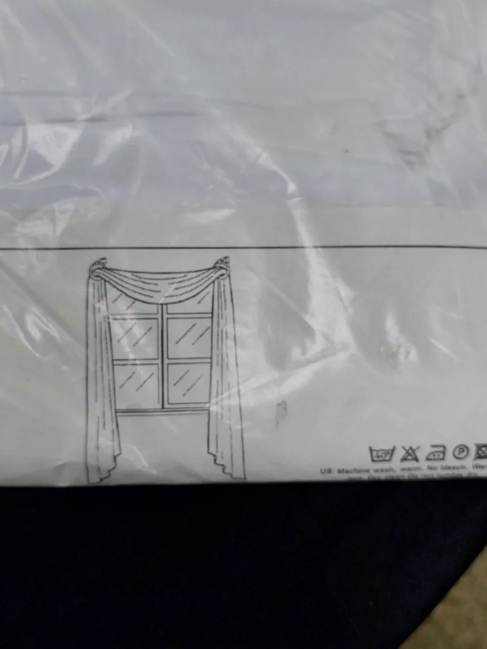 IKEA WILMA 800.221.78 White Semi Sheer Curtains Panel Swag 59